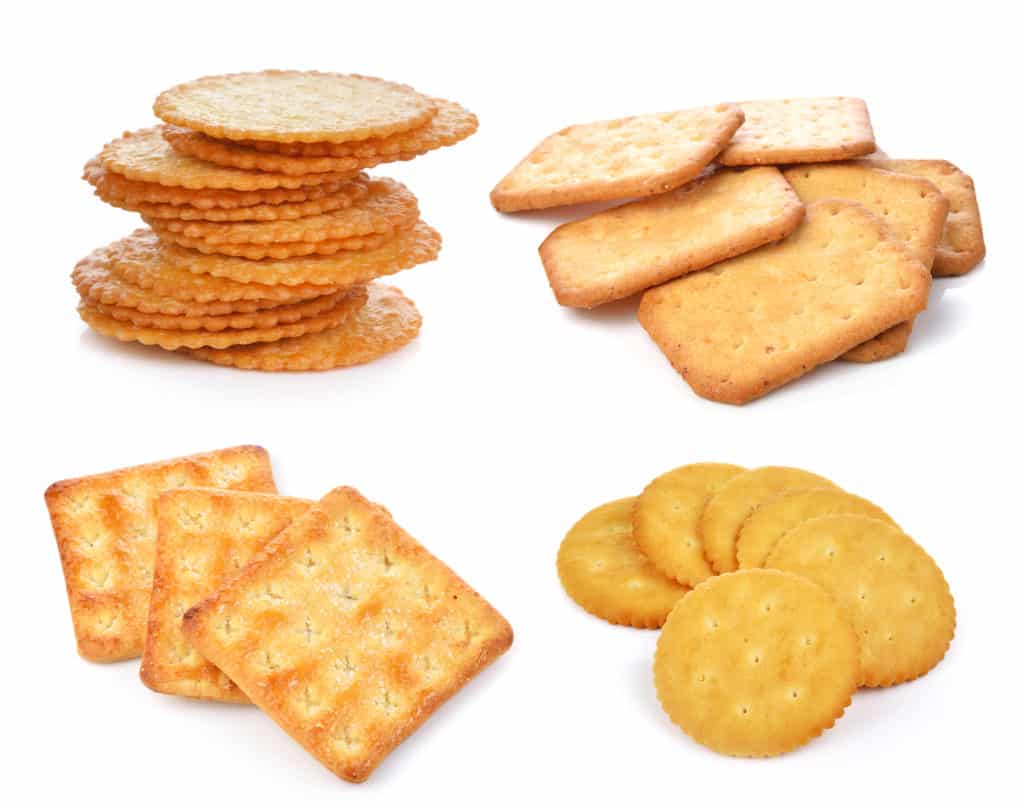 Picture of different crackers, for Can hamsters eat crackers